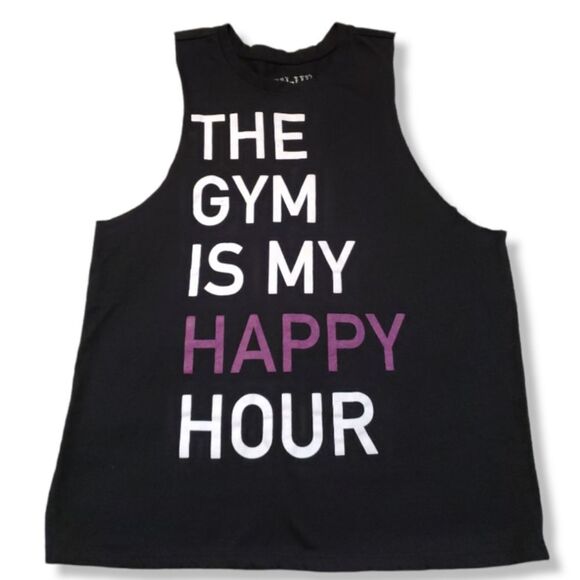 Chin Up Apparel Top Size Small Sleeveless Cut Off Graphic Tee The Gym Is My..... - Picture 1 of 4